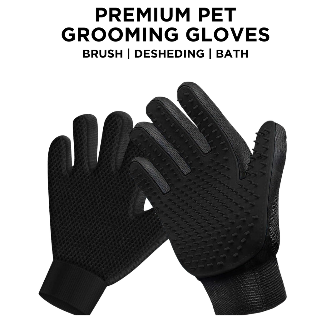 Premium Pet Grooming Gloves - Pair